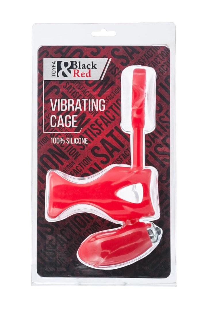 Pierścień wibracyjny Black&Red czerwony 9 cm - zdjęcie główne