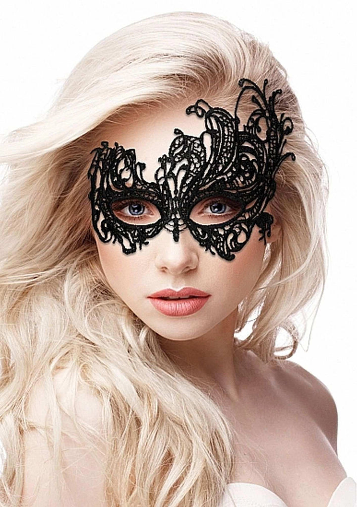 Maska koronkowa Royal Black Lace Ouch! czarna - zdjęcie główne