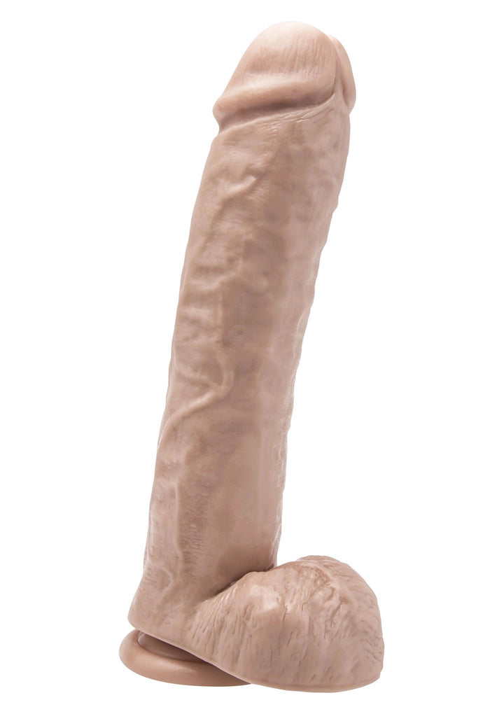 Dildo z jądrami 28 cm jasny - zdjęcie główne