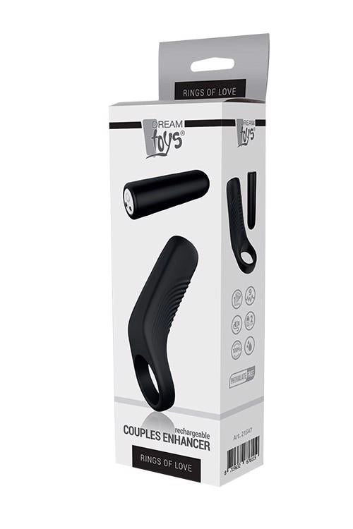 Pierścień wibracyjny Rings of Love 9 trybów USB czarny - zdjęcie główne