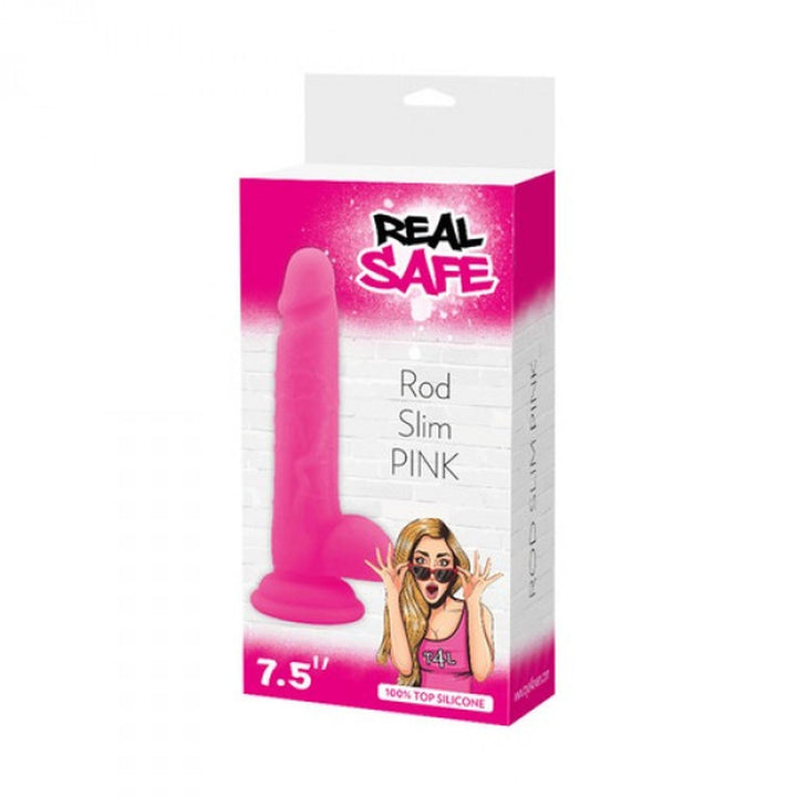 Dildo realistyczne Real Safe smukłe różowe - zdjęcie główne