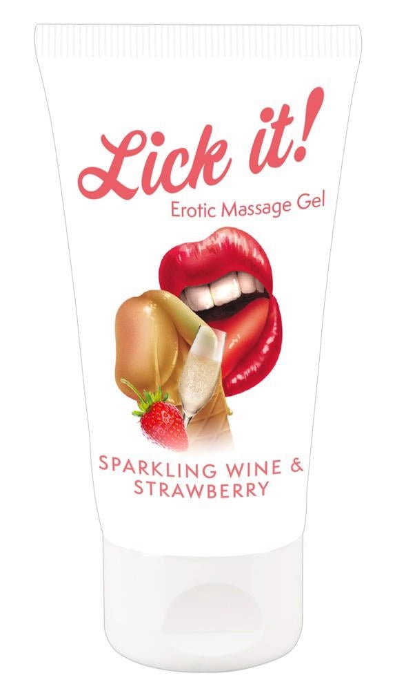 Żel do masażu Lick it! truskawka-wino 50 ml - zdjęcie główne