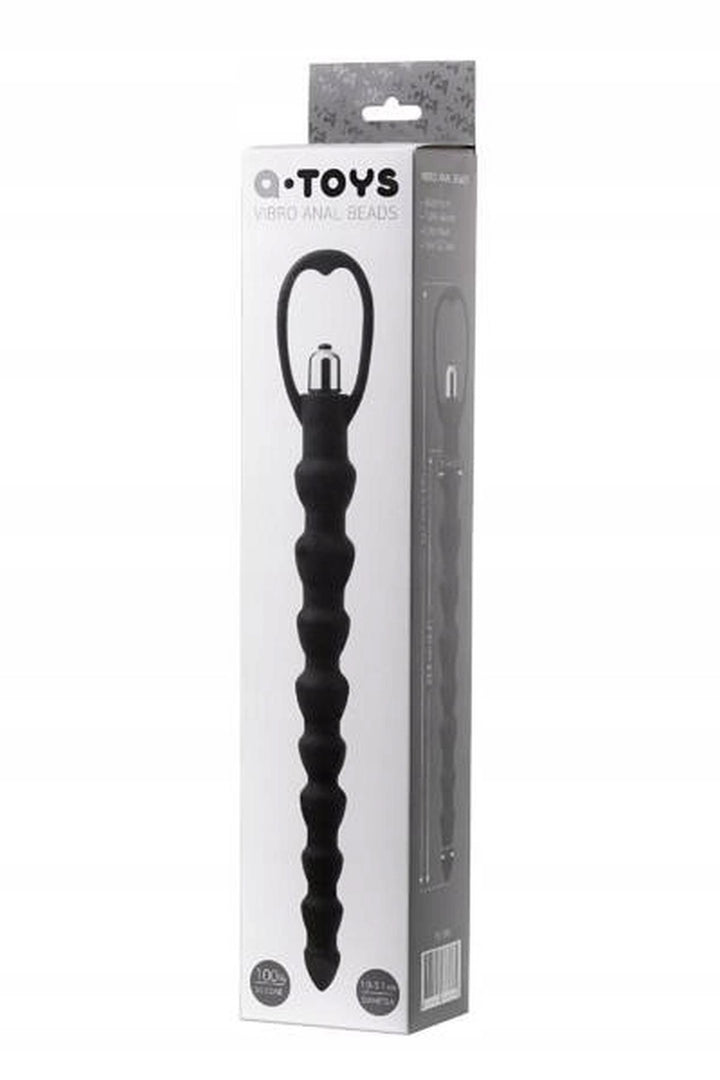 Łańcuszek analny wibracyjny A-Toys silikonowy 32,7 cm czarny - zdjęcie główne