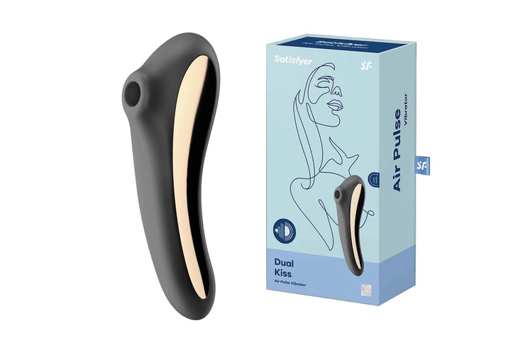 Stymulator Dual Kiss Satisfyer czarny - zdjęcie główne