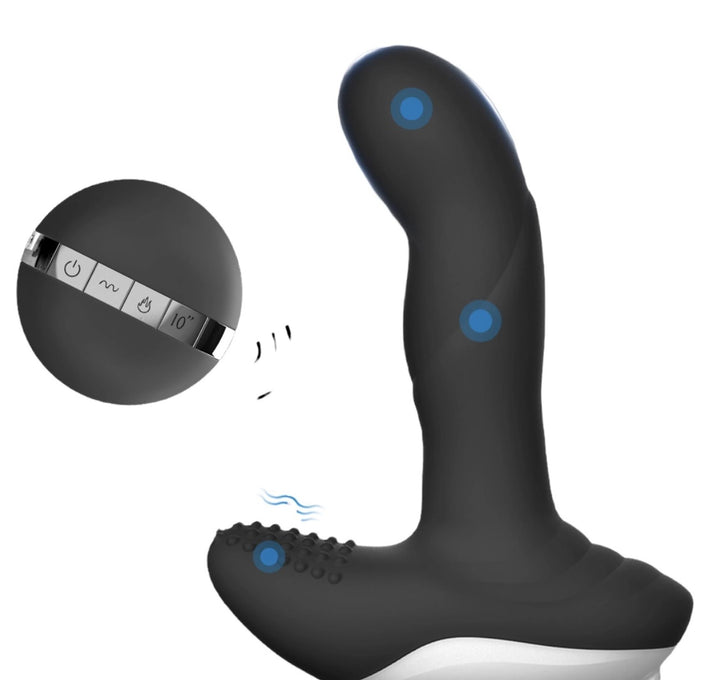 Masażer prostaty Luxury Play 7 trybów USB podgrzewany czarny - zdjęcie główne
