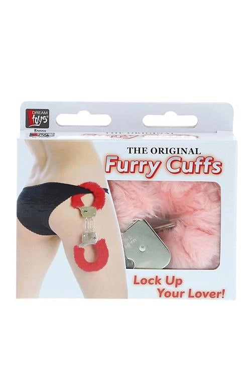 Kajdanki erotyczne Dream Toys z pluszem różowe - zdjęcie główne