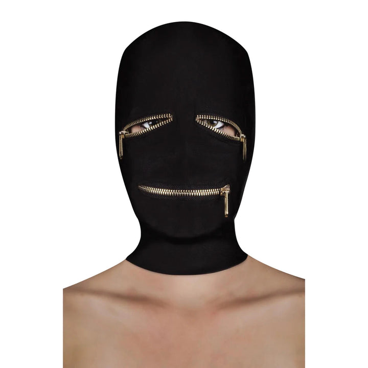 Maska BDSM z zamkami na oczy i usta Ouch! - zdjęcie główne