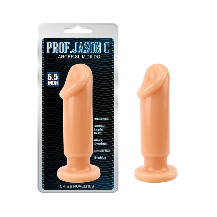 Dildo analne Prof.Jason C T-Skin cieliste 16,5 cm - zdjęcie główne