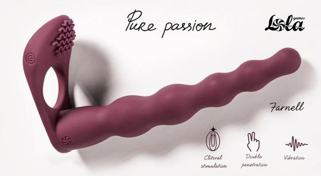 Nasadka strap-on Pure Passion Farnell 17 cm czerwony - zdjęcie główne