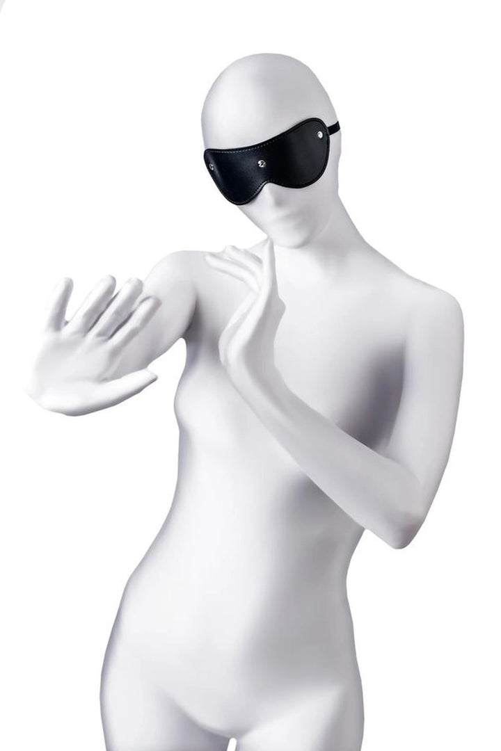 Maska Anonymo skóra PU czarna 24 cm - zdjęcie główne