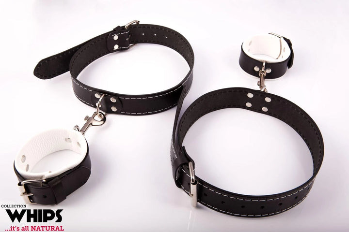 Kajdanki na uda Whips Collection białe - zdjęcie główne