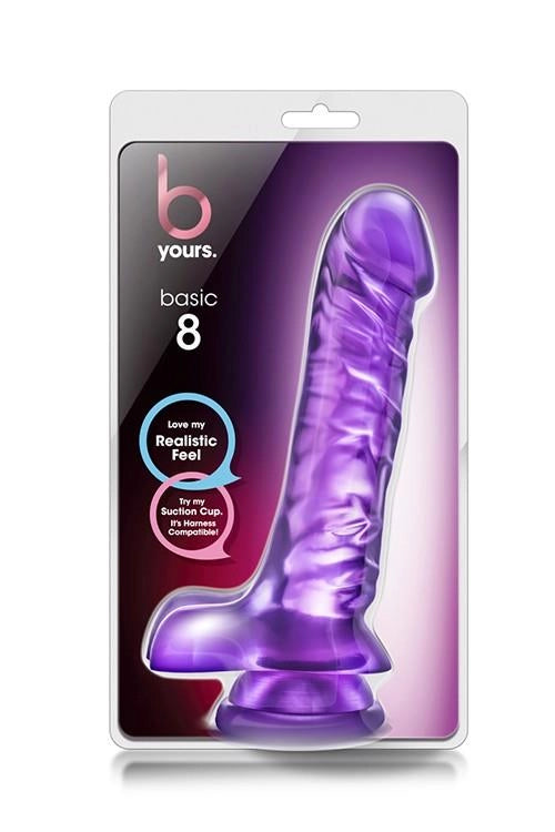 Dildo realistyczne Blush B Yours Basic 8 fioletowe - zdjęcie główne