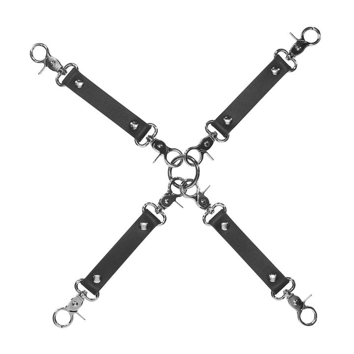 Łącznik do hogtie 4-punktowy Venice Collection Ouch! czarny - zdjęcie główne