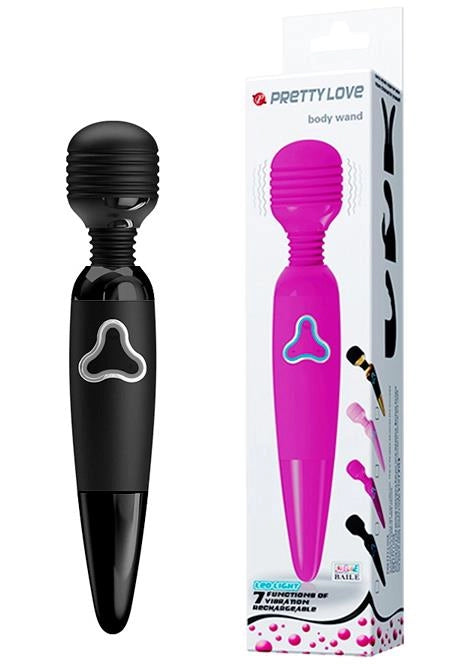 Masażer typu wand Pretty Love Body Wand 7 trybów USB czarny 25 cm - zdjęcie główne
