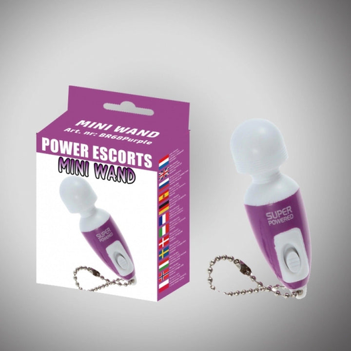Masażer typu wand mini Power Escorts 6,5 cm fioletowy - zdjęcie główne