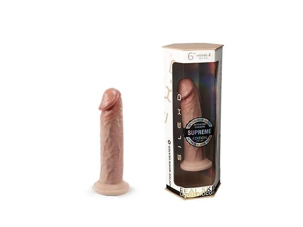 Dildo realistyczne Silexd Premium Real Skin Model 2 15,4 cm cieliste - zdjęcie główne