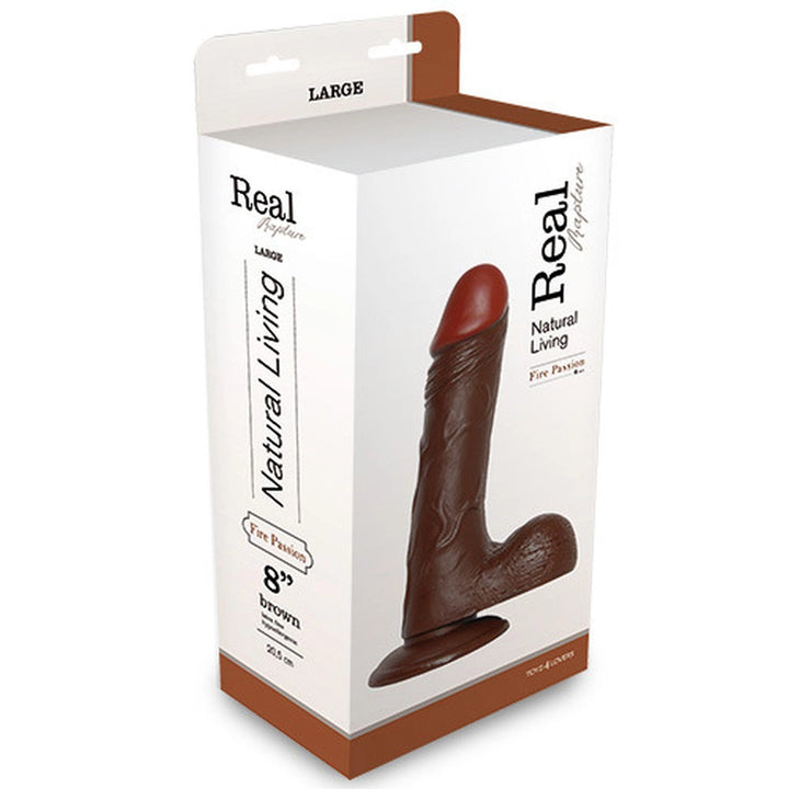 Dildo realistyczne Real Rapture brązowe 23 cm - zdjęcie główne