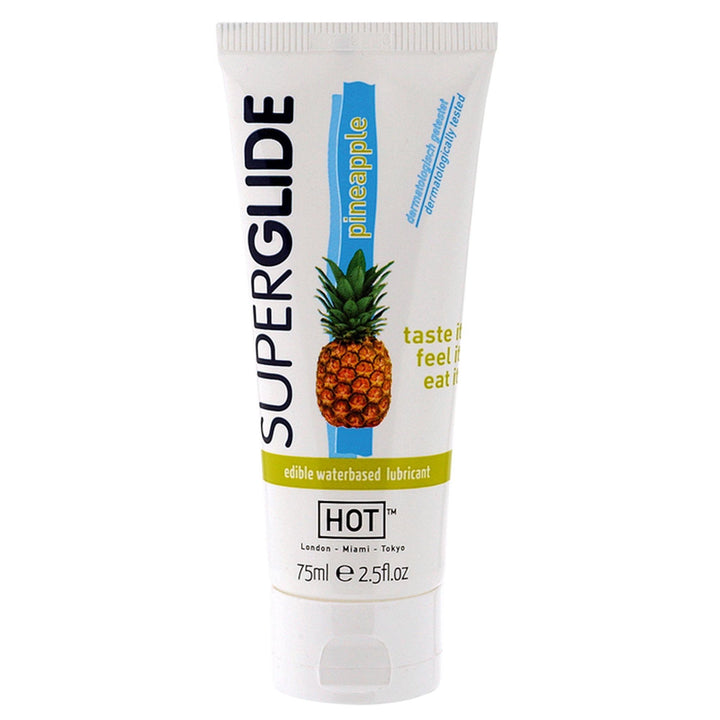 Lubrykant o smaku ananasa Hot Superglide 75 ml - zdjęcie główne