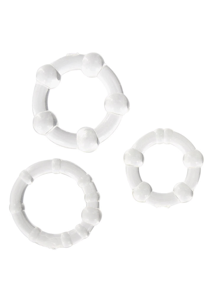 Zestaw pierścieni erekcyjnych Stay Hard Three Rings przezroczysty - zdjęcie główne