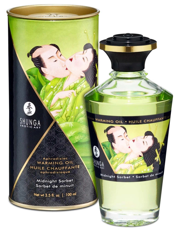 Olejek do masażu rozgrzewający Shunga Midnight Sorbet 100 ml - zdjęcie główne
