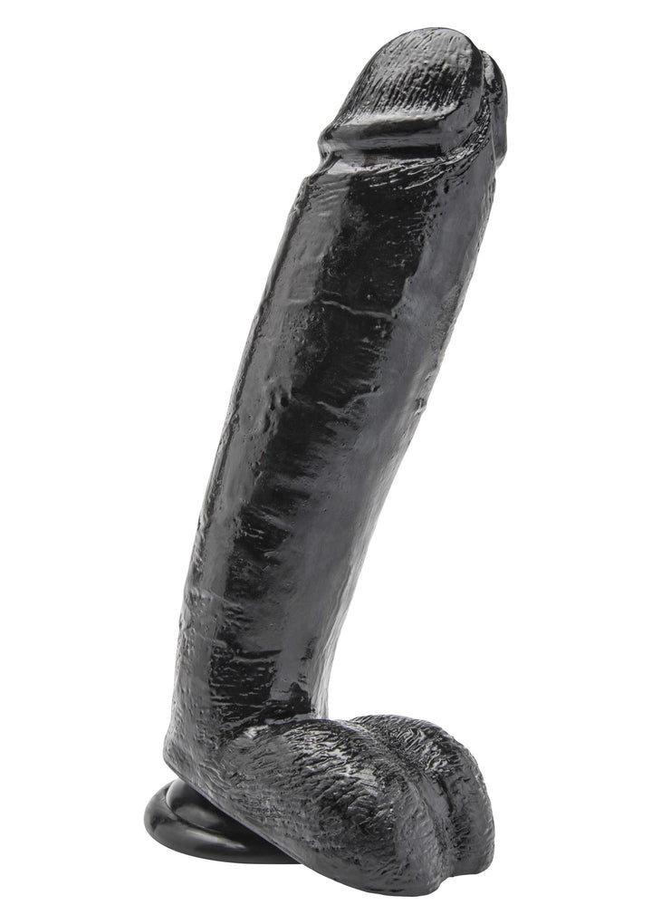 Dildo realistyczne ToyJoy z jądrami 25,5 cm czarne - zdjęcie główne