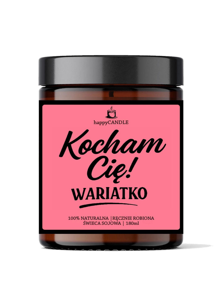 Świeca sojowa KOCHAM CIĘ WARIATKO Grammi - zdjęcie główne