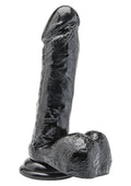 Dildo realistyczne z kulkami ToyJoy 18 cm czarne