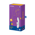 Wibrator króliczek Double Flex Connect App Satisfyer 20,1 cm biały