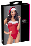 Body erotyczne Cottelli LINGERIE świąteczne z czapką S/M