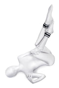 Kajdanki na kostki Anonymo poliester srebrny 28,5 cm