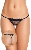 Stringi z wycięciem SoftLine Collection czarne S/L