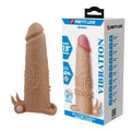Nakładka na penisa wibrująca Quillon Pretty Love 20 cm naturalna