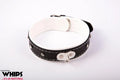 Obroża damska Whips Collection biała 4 cm