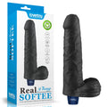 Dildo realistyczne wibrujące Lovetoy 23 cm czarny USB 10 trybów