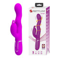 Wibrator króliczek Laursen Pretty Love falujący 7 trybów USB fioletowy 24,9 cm