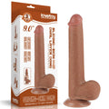 Dildo realistyczne Lovetoy Dual Layer brązowe 22,9 cm