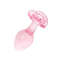 Korek analny szklany EasyToys 7 cm różowy