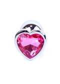 Korek analny Jewellery Silver Heart MyLove Toys różowy 7 cm