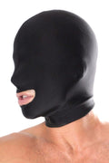Kaptur BDSM z otworem na usta Fetish Fantasy Series spandex czarny