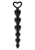 Korek analny koralikowy ToyJoy 17,5 cm czarny