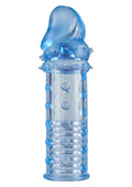Nasadka na penisa ToyJoy Power Stud Sleeve 4,5 cm niebieska