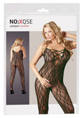 Bodystocking koronkowy NO:XQSE czarny XXL-XXXL