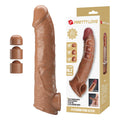 Nakładka na penisa Pretty Love 26 cm ciemny brąz