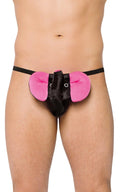 Stringi męskie z motywem słonika SoftLine Collection czarny S/L