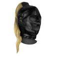 Maska z odpinanym blond kucykiem Ouch! 55 cm czarna