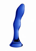 Dildo szklane Chrystalino Gallant 18 cm niebieskie