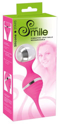 Kulki wibracyjne Sweet Smile 10 trybów USB różowe 18 cm