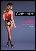 Rajstopy cienkie z wzorem koronkowym Erotica Fiera Gabriella