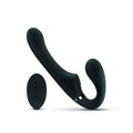 Dildo strap-on samonośne Avery No-Parts 22 cm czarny 10 trybów USB