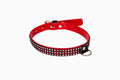 Obroża damska Whips Collection czerwona z kryształkami 2 cm